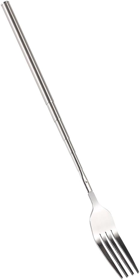 5Pcs Stainless Steel BBQ Telescopic Forks, 8.7-25.4 Inch Long Handle Cutlery for Barbecue, Toasting, Dinner