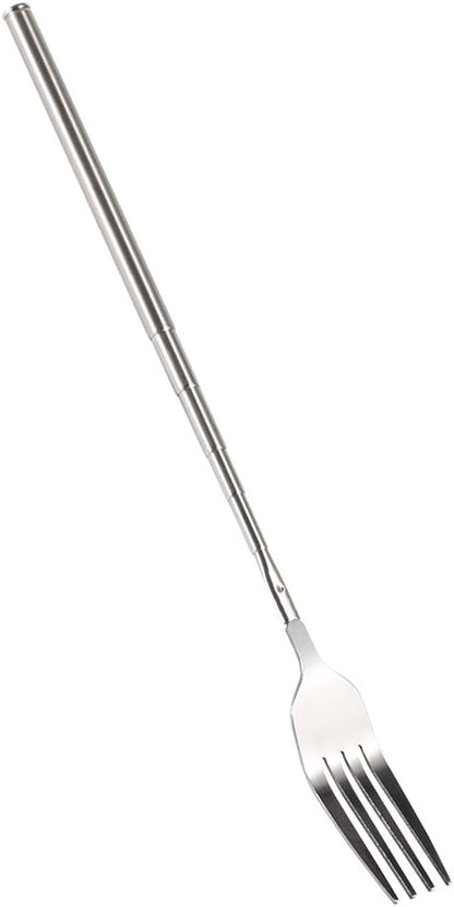 5Pcs Stainless Steel BBQ Telescopic Forks, 8.7-25.4 Inch Long Handle Cutlery for Barbecue, Toasting, Dinner