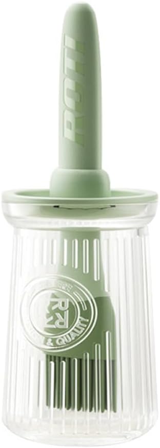 200ml gugululu Olive Oil Dispenser Bottle with Brush - High Capacity Glass Olive Oil Dispenser for Kitchen Cooking