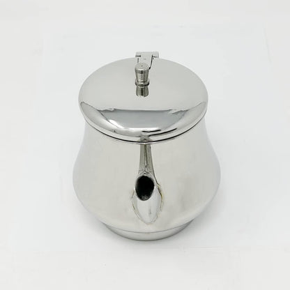 Pride Of India Stainless Steel Gooseneck Tea Pot, 18 Fluid Ounces (2-3 Cups) with Vented Hinged Lid