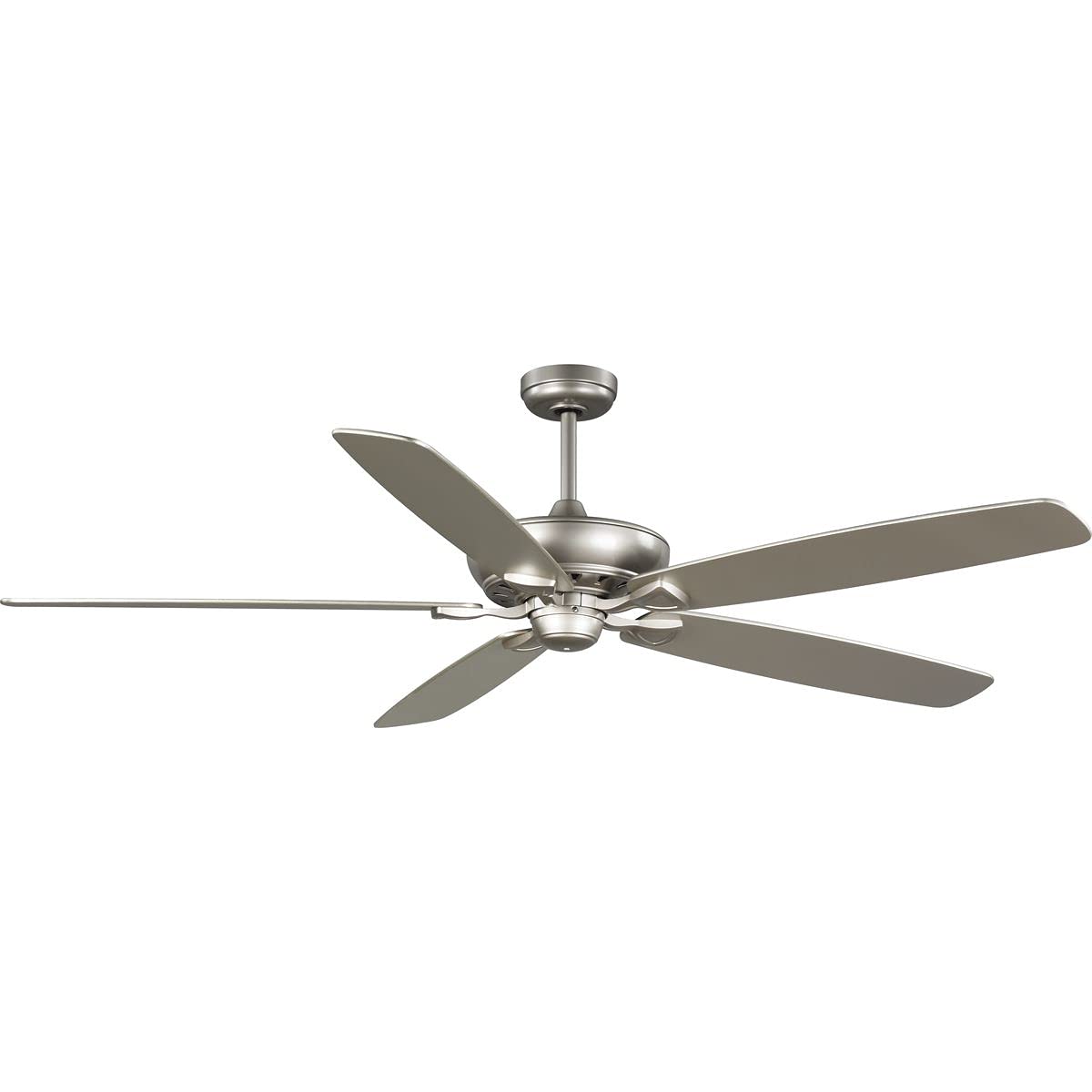Progress Lighting Kennedale Collection 72-Inch 5-Blade DC Motor Transitional Ceiling Fan Grey Weathered Wood/Silver