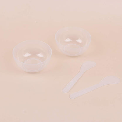 10 Sets Slime Bowl Mixing Tool Makeup Bowls, Plastic Glue Mixer for Makeup Crafts (Transparent)