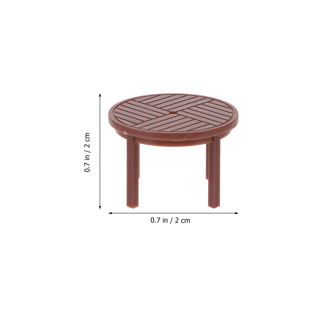Dollhouse Miniature Table and Chair Models, 4 Sets 1:12 Scale Mini Plastic Furniture Set for Fairy Garden Decoration Small Pretend Play Toy Accessories