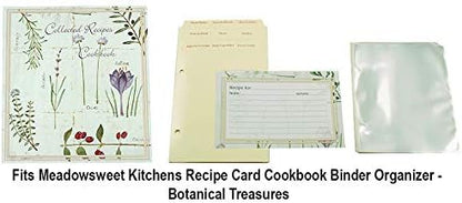 Recipe Card Plastic Sleeve Protectors for Meadowsweet Kitchens Cookbooks