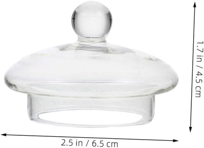 Small Glass Teapot Lid, Clear Replacement Caps for Tea Steeper, Kettle Lid, and Tea Set Cover