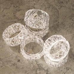 Factory Direct Craft Set of 12 Crystal Look Acrylic Napkin Rings for Table Decor