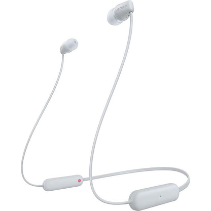 Sony WI-C100 Wireless in-Ear Bluetooth Headphones with Built-in Microphone, White