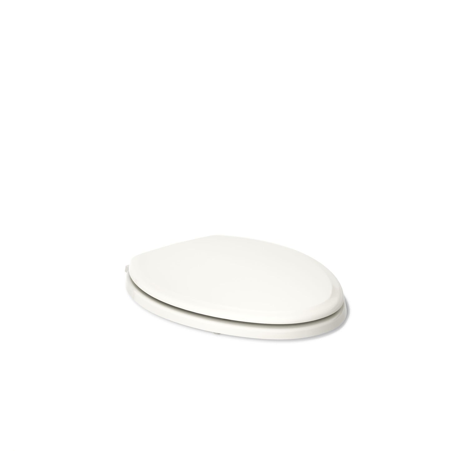 KOHLER 4694-96 Ridgewood Elongated Toilet Seat, Compression-Molded Wood, Color-Matched Plastic Hinges, Biscuit