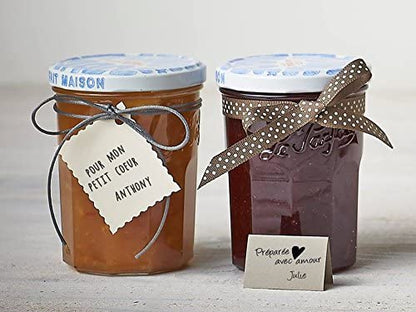 Le Parfait French Glass Jam Jar with Colorful Airtight Lid 385ml (13oz) - BPA-Free Canning Jar for Jam, Jelly & Preserves - Dishwasher Safe, Freezer Safe, Made in France 6PK