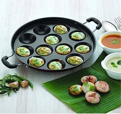 Appam Maker, 12 Cavity Non Stick Appam Pan with Lid