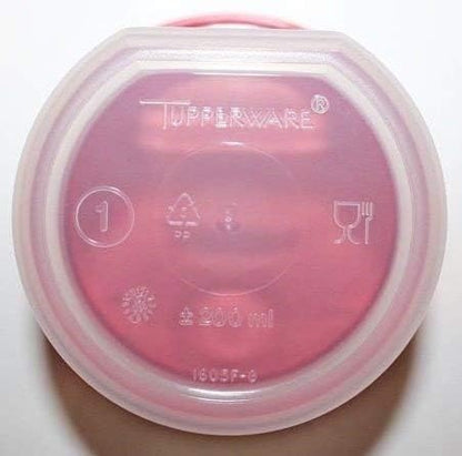 Tupperware Modular Mates Set of 4 Sheer #1 Rounds, 7 oz. Capacity Each with Liquid Airtight Seals