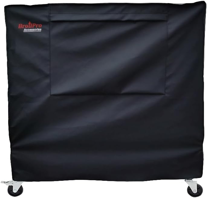 BroilPro Accessories 80 34L 20W 32H inch-Black Waterproof Qt Rolling Cooler Cart Cover Fits Most Patio Ice Chest Party