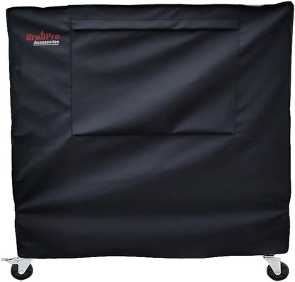 BroilPro Accessories 80 34L 20W 32H inch-Black Waterproof Qt Rolling Cooler Cart Cover Fits Most Patio Ice Chest Party