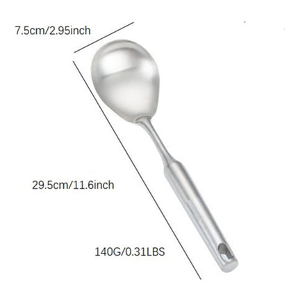 A · HOUSEWARE Rice Scooper Spoon Stainless Steel Paddle Serving Spatula Ladle Cooking Utensil for Restaurant and Home Kitchen Heat Proof Handle Durable 11.6 Inches