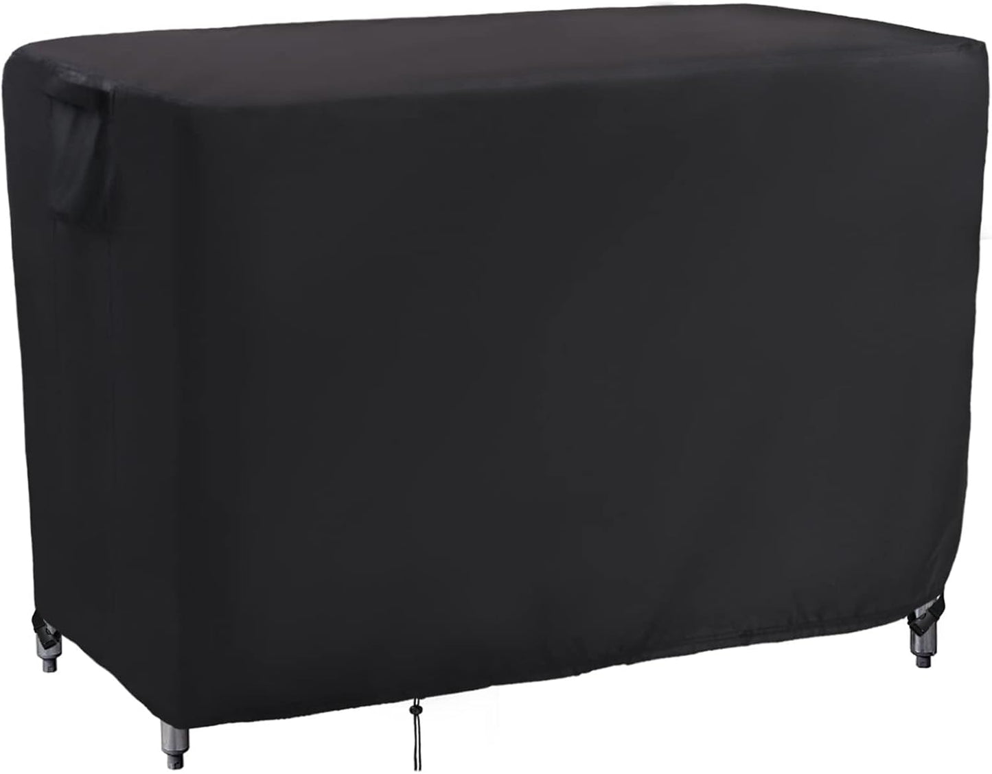 48 Inch 48''L 18''W 36''H Kingling Outdoor Table Cover for Wicker Bar Cart, Waterproof Patio Bar Table Cover