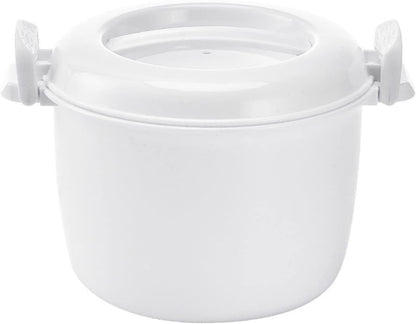 Hemoton Mini Microwave Steamer, Rice Cooker, Food Steamer Pot with Lid, Portable Microwave Cookware