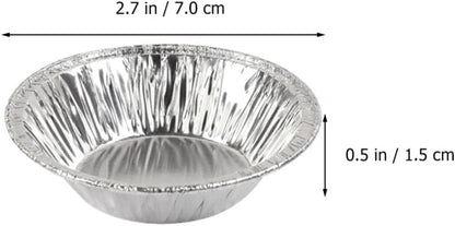 Kichvoe 250pcs Disposable Egg Tart Molds, Round Nonstick Mini Pie Pans, Aluminum Foil Bakeware for Cupcake, 2.7 Inch