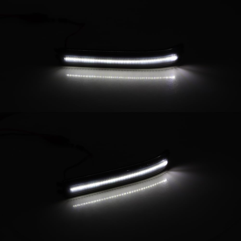 GTINTHEBOX Smoked Lens White LED Side Mirror Marker Turn Signal Light Lamp - Compatible with 2009-2014 Ford F150