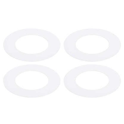Awclub Goof Trim Ring, 4 Pack 4-Inch x 5.5-Inch (ID x OD) for Recessed Can Downlights for Ceiling Light Fixtures, Matte White, Steel Construction (for 5 Inch Recessed Lights)