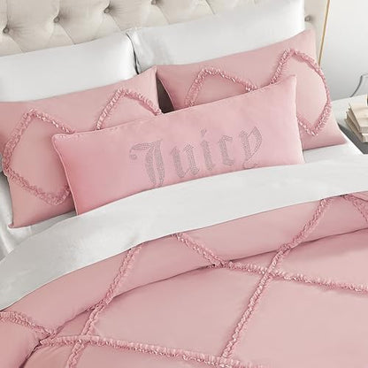 Juicy Couture – Decorative Accent Pillow Velvet Safari Leopard Premium Reversible Throw Pillow Living Room and Bedroom Décor Measures 14" x 24" Cheetah on White