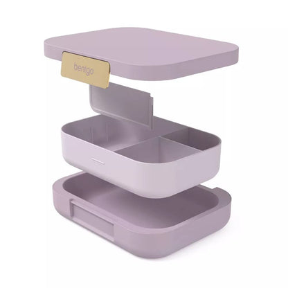Bentgo Modern - Adult & Teen Bento Lunch Box; 3-4 Compartments, Leak-Resistant, 5.5 Cup Capacity/44 fl oz, Improved Locking Clips, Reusable, BPA-Free, Dishwasher/Microwave Safe Tray (Orchid)