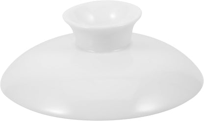 Zerodeko Ceramic Tea Cup Lid: Replacement Tea Pot Teacup Ceramic Lid Drink Cover - White