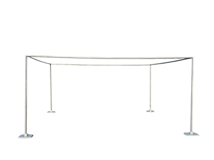 15x15Ft Square Backdrop Stand Kit Heavy Duty, 5-8' H x 5-19' W Square Adjustable Pipe and Drape Aluminum Frame, Backdrop Holder for Event, Wedding, Party, Photography, Trade Show, B-Day, Banquet Decor