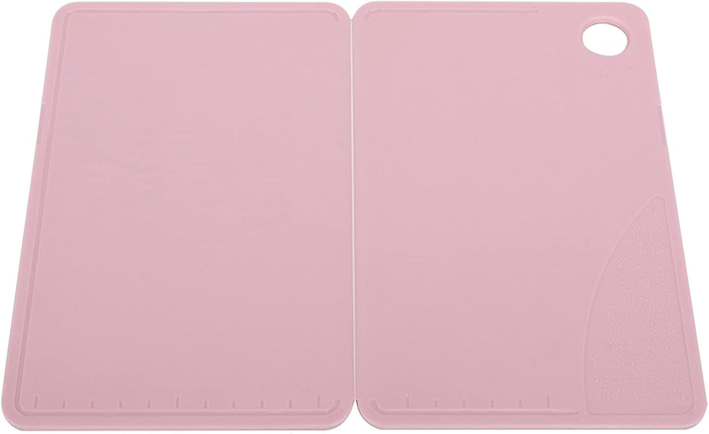 Small Cutting Board, Folding Plastic Cutting Board with Juice Grooves, Mini Pink Fruit Cutting Board