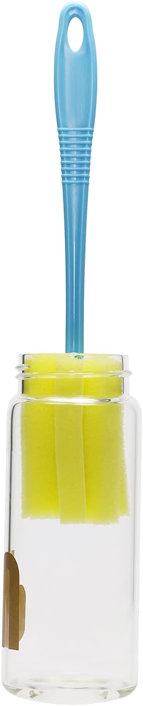 Mini Skater 6Pcs Sponge Cleaning Brush with Long Plastic Handle for Feeding Bottle and Cup Cleaning
