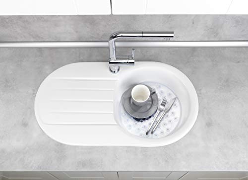 Wenko Sink mat Kristall Transparent-Extra Strong, Round, 31 x 31 x 1 cm