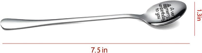 Funny Engraved Stainless Steel Gourmet Spoon, "A very Merry Unbirthday to You," Best Gift for Coffee Lovers