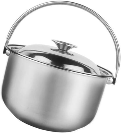 Hemoton 1.6L/1.5QT Stainless Steel Stockpot with Lid & Handle for Cooking Pasta, Soup, Stew
