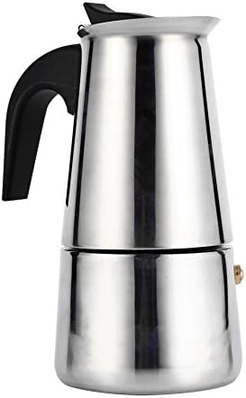 Yosoo Coffee Maker, Stainless Steel Percolator Stovetop Latte Maker, Easy Clean (200ML 4 Cup)