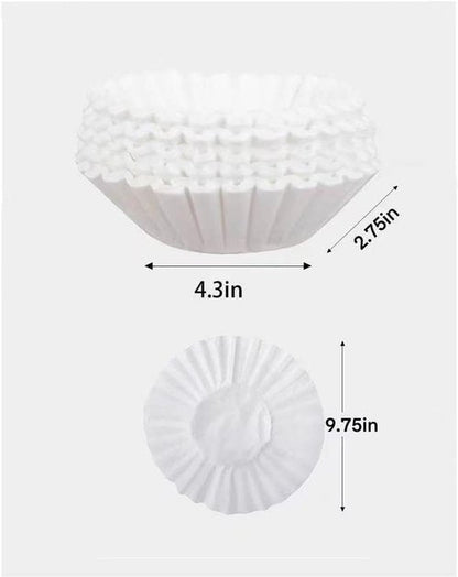 Commercial Coffee Filters - Extra Large 12 Cup Unbleached Filters (300ct) | 9.75" Diameter for Bunn Machines