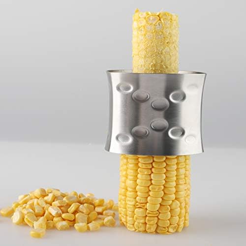 Corn Stripper Cutter Stainless Steel Corn Peeler Corn Stripping Tool for Home Kitchen with Serrated Blade
