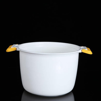 Luxshiny Mini Microwave Pressure Cooker - Portable Steamer for Cooking Soup, Rice, Stews, Oatmeal - Yellow S