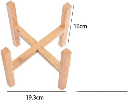 Wood Planter Pot Stand, Detachable Bonsai Pot Holder Display Shelf for Indoor Flower Pot to Protect The Floor