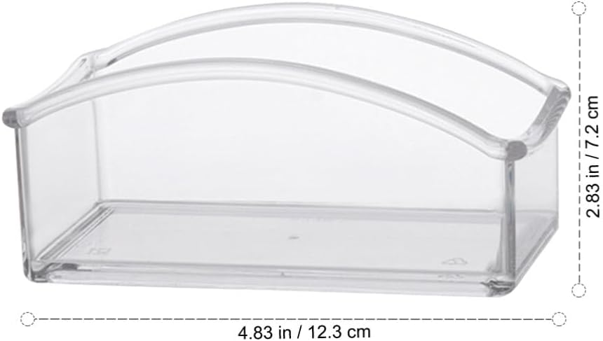 STOBOK Clear Acrylic Tea Storage Organizer, Sugar Packet Holder for Home Office Countertop and Coffee Bar