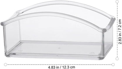 STOBOK Clear Acrylic Tea Storage Organizer, Sugar Packet Holder for Home Office Countertop and Coffee Bar