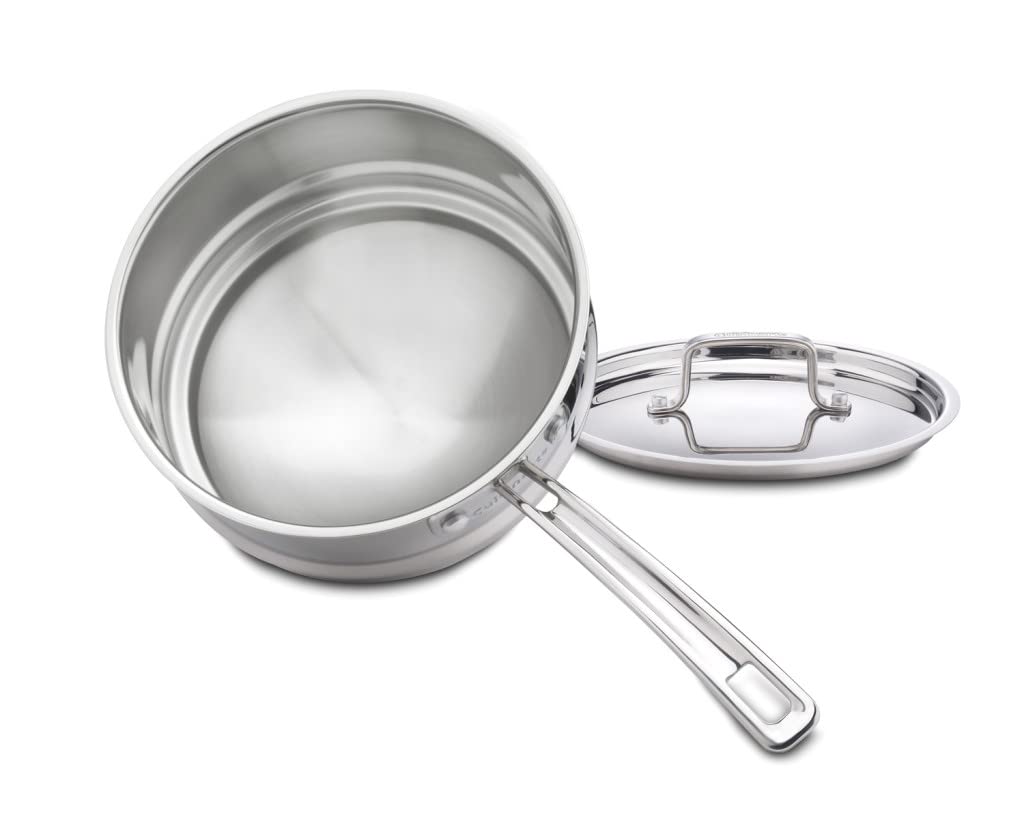 Cuisinart MCP111-20N MultiClad Pro Stainless Skillet, 20-cm, Universal Double Boiler w/Cover