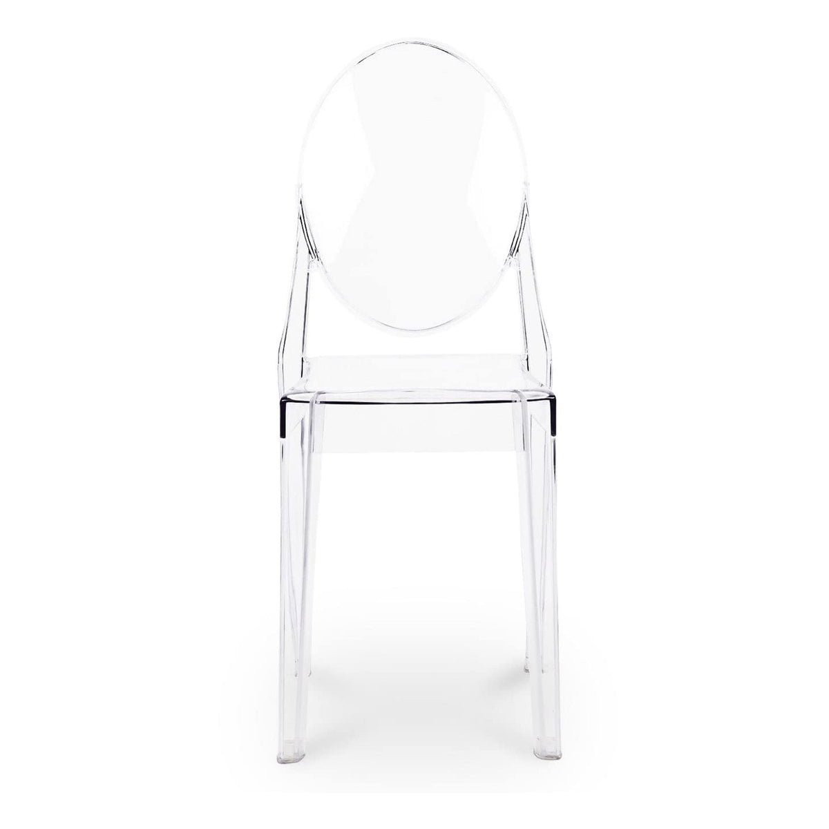 Aron Living 18.5" Mid-Century Plastic Crystal Dining Chairs in Clear (Set of 2)