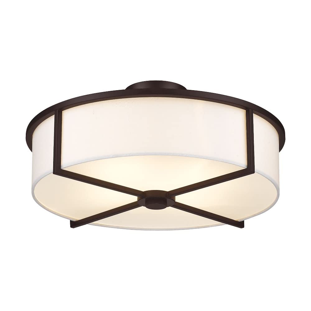 Livex Lighting 51075-91 Transitional Four Light Ceiling Mount from Wesley Collection in Pwt, Nckl, B/S, Slvr. Finish, Brushed Nickel