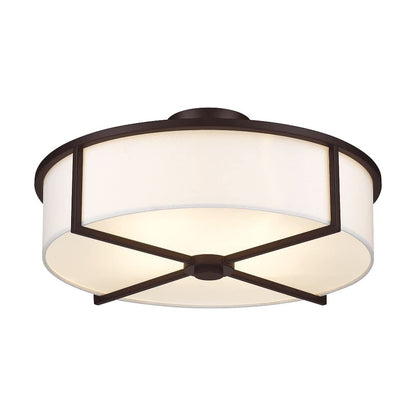 Livex Lighting 51075-91 Transitional Four Light Ceiling Mount from Wesley Collection in Pwt, Nckl, B/S, Slvr. Finish, Brushed Nickel