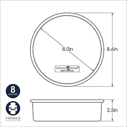 Nordic Ware Naturals Nonstick Round Cake Pan - 8-Inch Durable Bakeware for Perfect Cakes