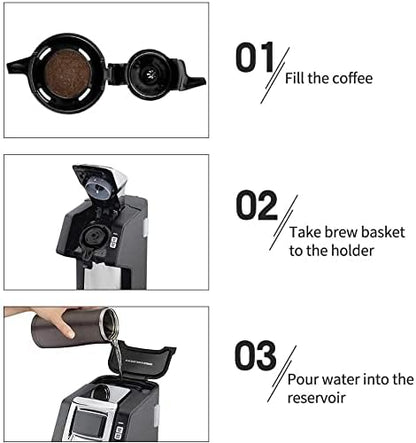HASMX Replacement Single Serve Coffee Grounds Basket for Hamilton Beach FlexBrew Models, 1-Pack