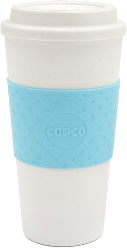 Copco Acadia 16 oz Travel Mug, Insulated Reusable Coffee Tumbler, Leak-Proof Lid, BPA-Free, Azure Blue