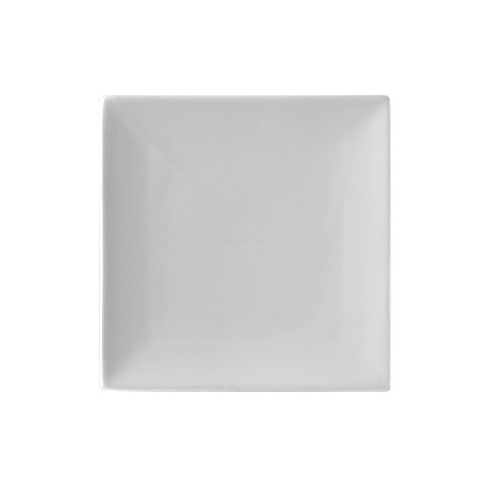 10 Strawberry Street Whittier 8.125" Coupe Square Salad/Dessert Plate, Set of 6, White