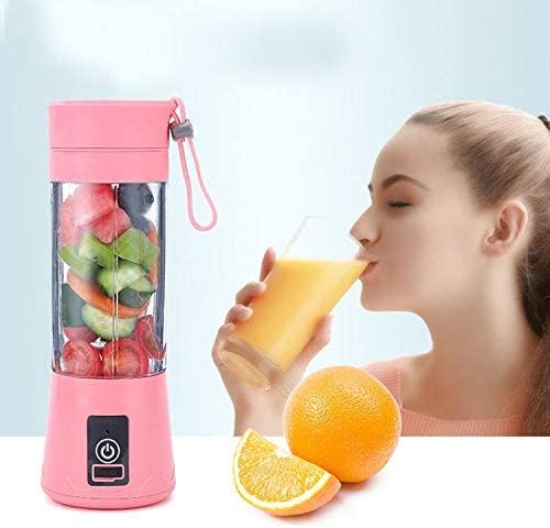 Portable Blender, Personal Mixer for Fruit, Rechargeable with USB, Mini Blender for Smoothie (Pink)