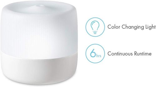 HoMedics Ultrasonic Aroma Diffuser - 130mL Humidifier with Color-Changing Light | 6-Hour Continuous Runtime