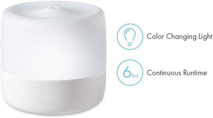 HoMedics Ultrasonic Aroma Diffuser - 130mL Humidifier with Color-Changing Light | 6-Hour Continuous Runtime